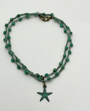 Bohemian Chic Mask Chain - Speckled Turquoise